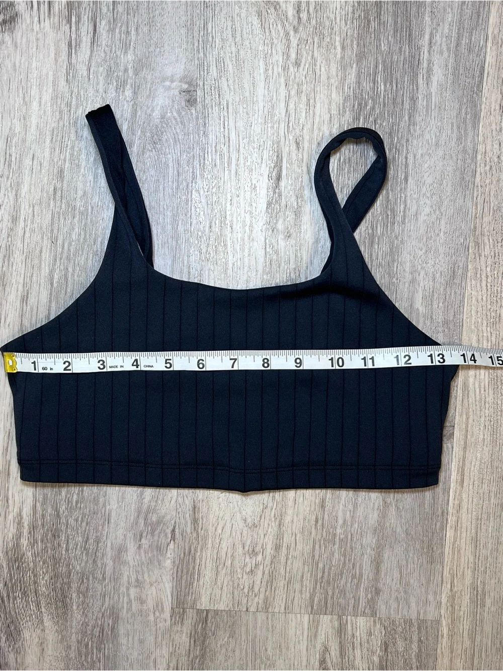 Alo Yoga Ribbed Black Sports Bralette Size Medium